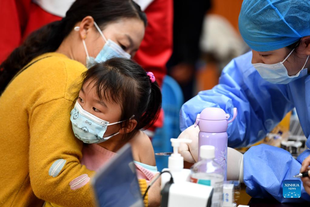 Children Aged 3 To 11 Receive COVID-19 Vaccination In China's Hefei ...