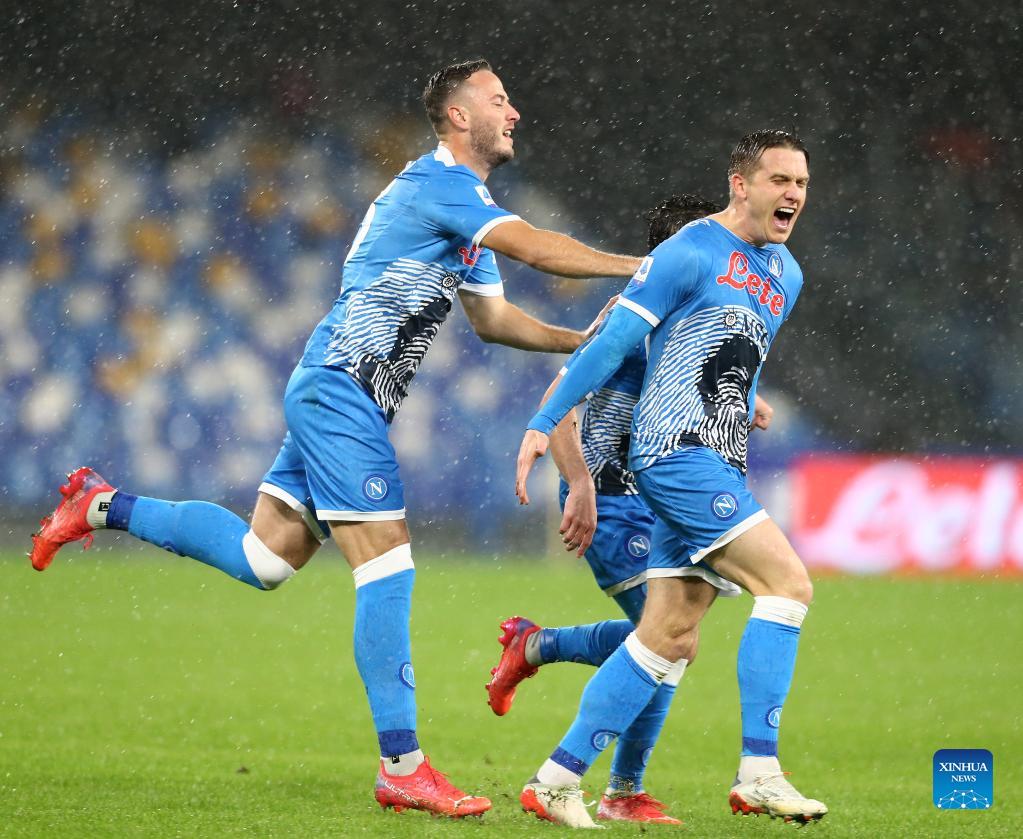 Italian Serie A: Napoli vs. Spezia-Xinhua