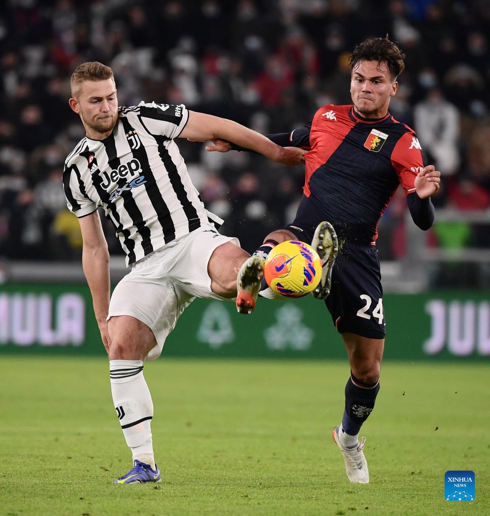 Flavio Bianchi (Genoa) celebrates after scoring a goal during