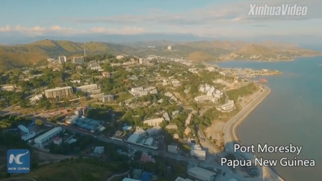 Aerial view of APEC host country -- Papua New Guinea