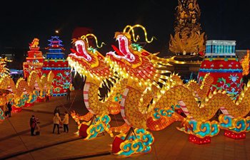Lantern show held to celebtate coming Spring Festival in Tangshan