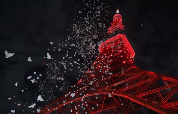 Tokyo Tower lit up in red to celebrate Chinese Lunar New Year