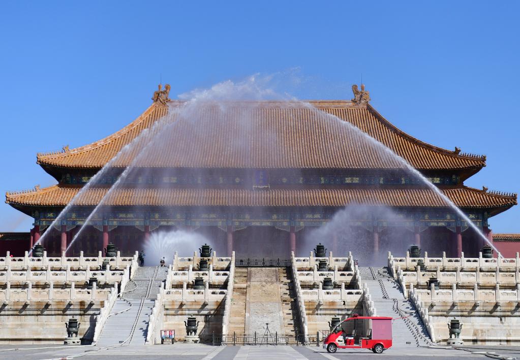 北京市文物古建築消防救援綜合實戰演練在故宮博物院舉行