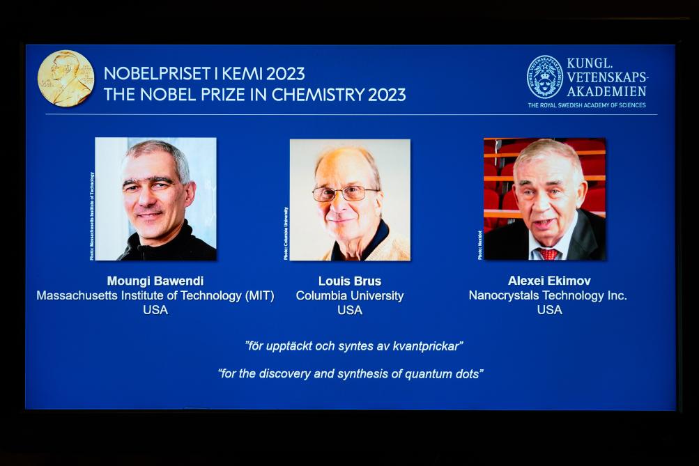 三名科學家分享2023年諾貝爾化學獎