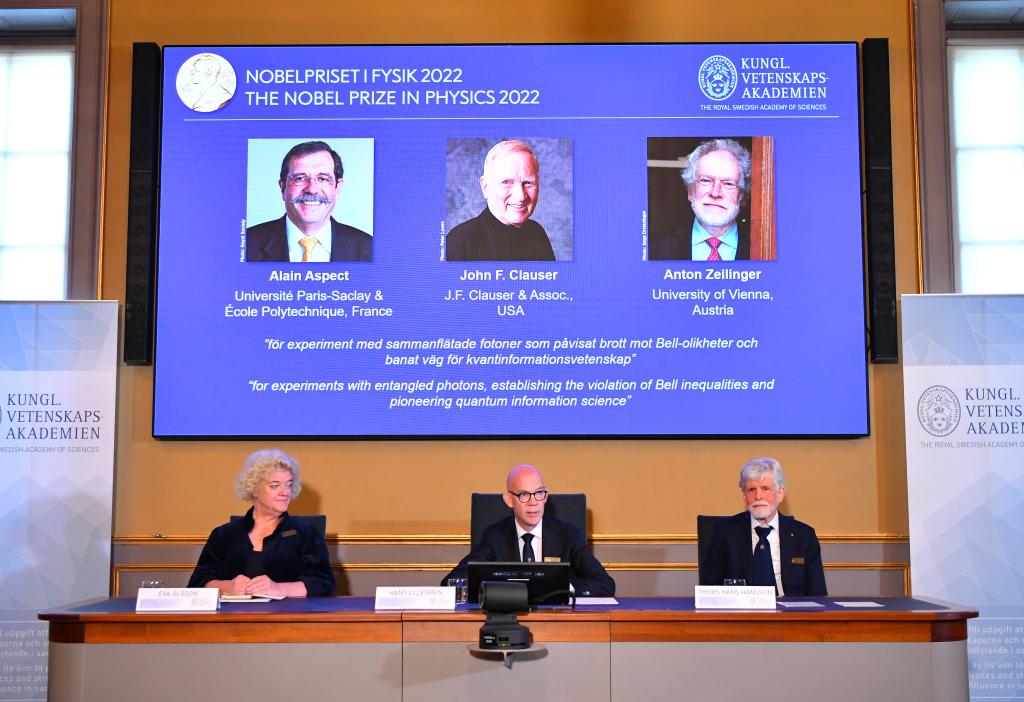 三名科學家分享2022年諾貝爾物理學獎