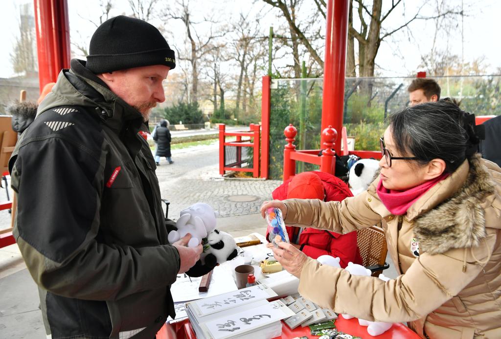 柏林动物园为即将回国的大熊猫双胞胎举办欢送活动