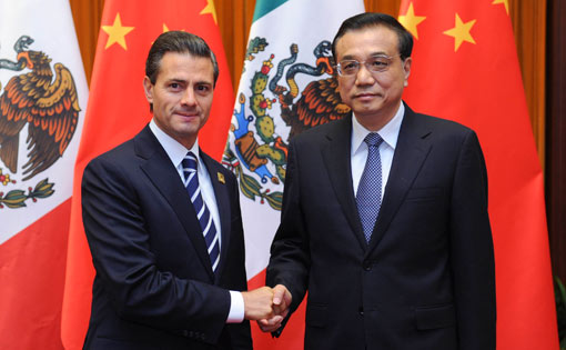 李克强会见墨西哥总统培尼亚