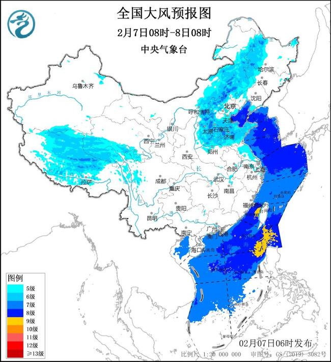 大风黄色预警：华北北部等地部分地